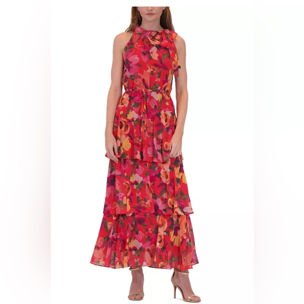 Julia Jordan Floral Sleeveless Maxi Dress
